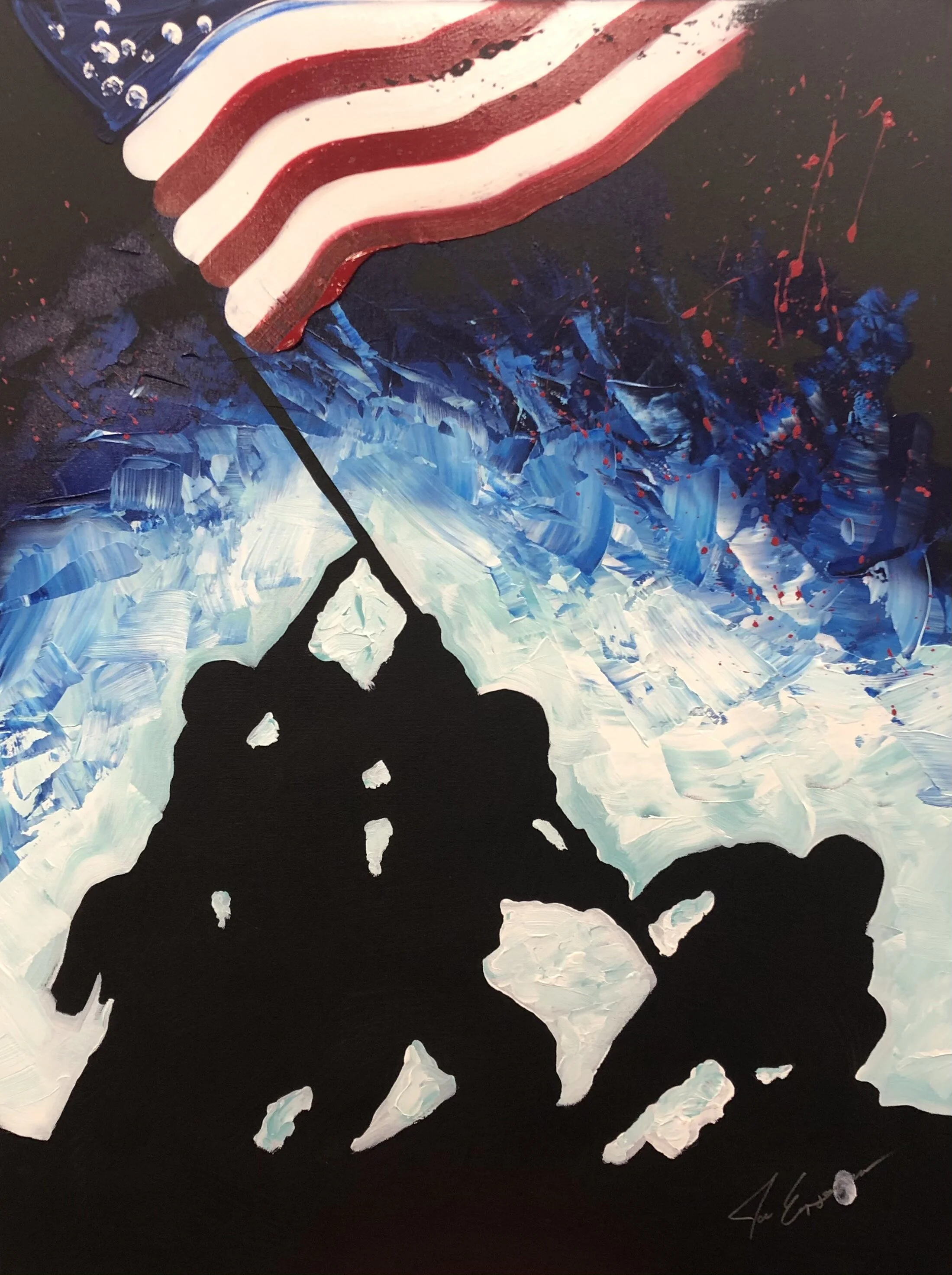 Raising the Flag on Iwo Jima — Joe Everson Art